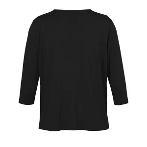 Blouse Via Appia Due zwart V-hals 3/4 mouw 2424730