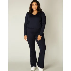 Broek Base level curvy Allie D.blauw 7000011