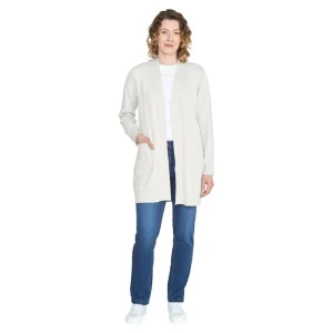 Cardigan lang Brandtex wit 217157