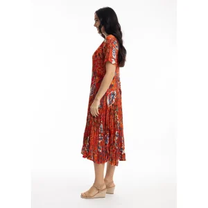 Kleed Orientique rood multicolor 91011