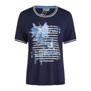 Shirt Barbara Lebek D.blauw print 82090052