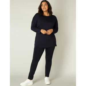 Shirt Base Level Curvy D.blauw Adele 7000022