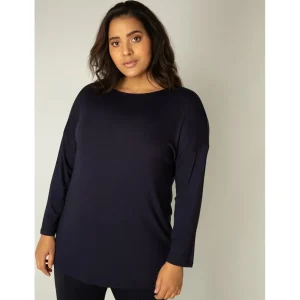 Shirt Base Level Curvy D.blauw Adele 7000022