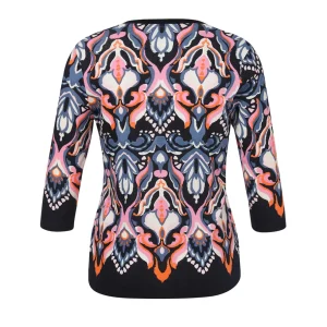 Shirt Via Appia Due 3/4 mouw D.blauw multi 2511404