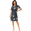 Slaapkleed Ascafa blauw gebloemd A2312134