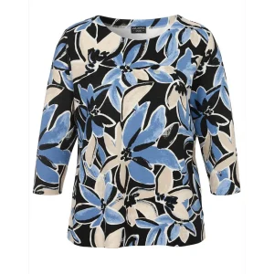 Sweater Via Appia Due 3/4 mouw zwart blauw 2521430 103
