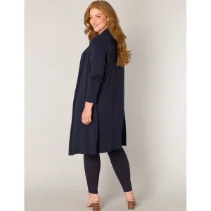 Vest Base Level Curvy Ayla long D.blauw 7000001