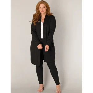 Vest Base Level Curvy Ayla long zwart 7000001