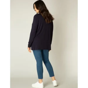 Vest Base Level Curvy D.blauw Ayla 7000023